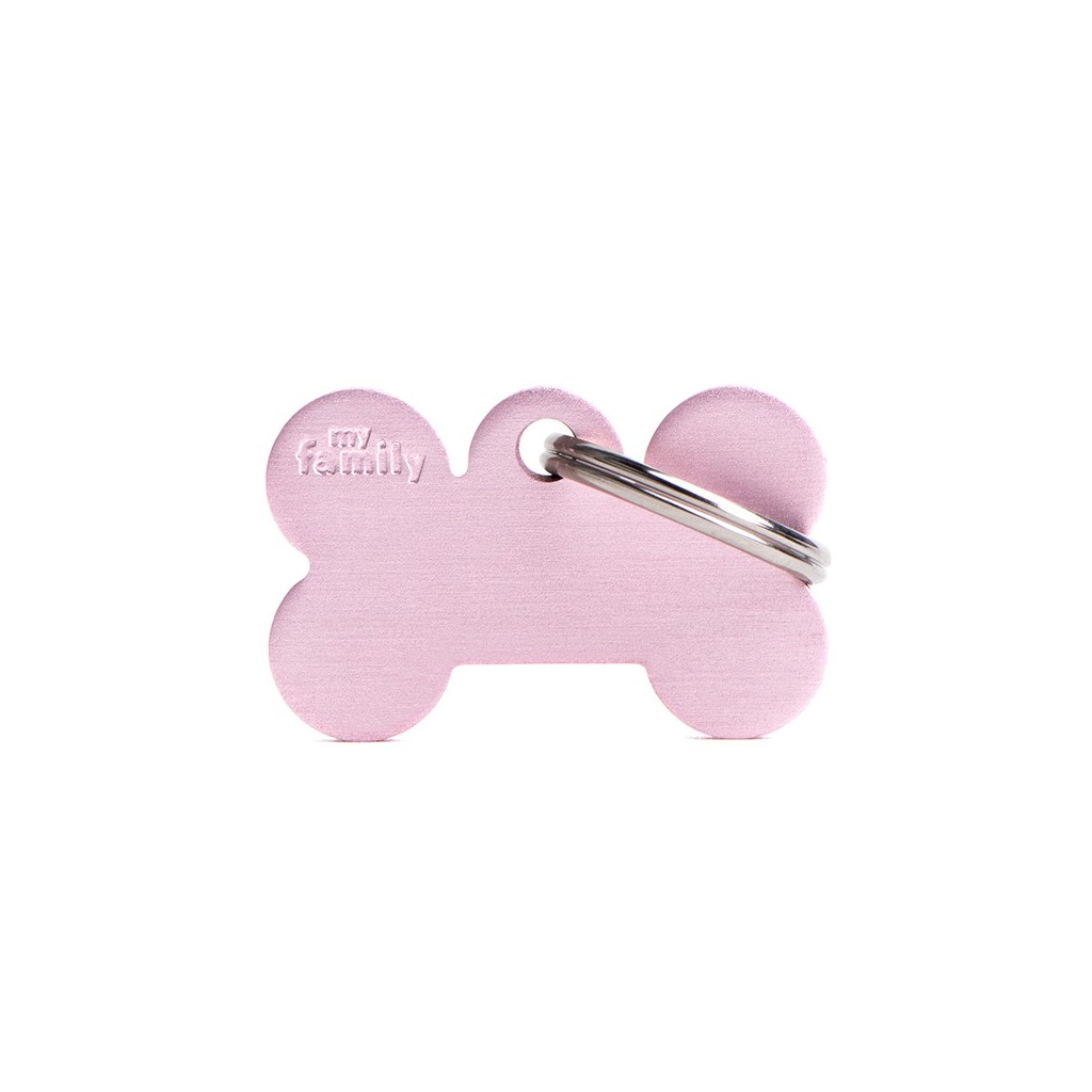 MF TAGS SMALL BONE ALUMINUM PINK