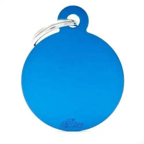 MF TAGS BIG ROUND ALUMINUM BLUE