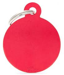 MF TAGS BIG ROUND ALUMINUM RED