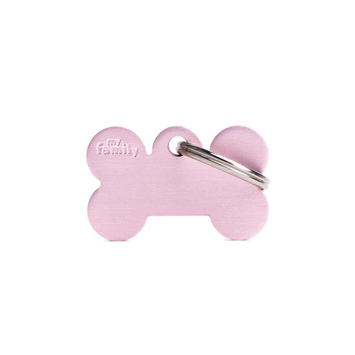 MF TAGS SMALL BONE ALUMINUM PINK