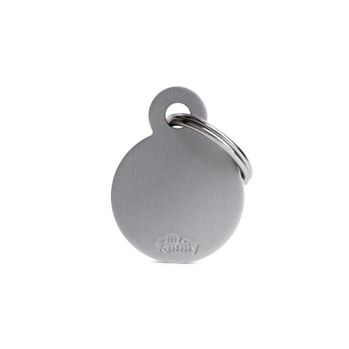 MF TAGS SMALL ROUND ALUMINUM GREY