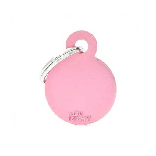 MF TAGS SMALL ROUND ALUMINUM PINK